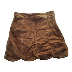Altar'd State Brown Casual Corduroy Mini Skirt